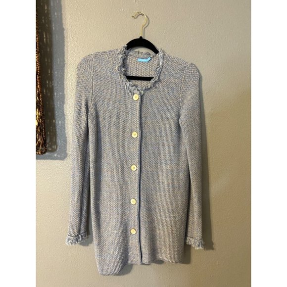 J McLaughlin Fringe Long Nan Cardigan Sweater XS Extra Small $199 - Picture 6 of 9